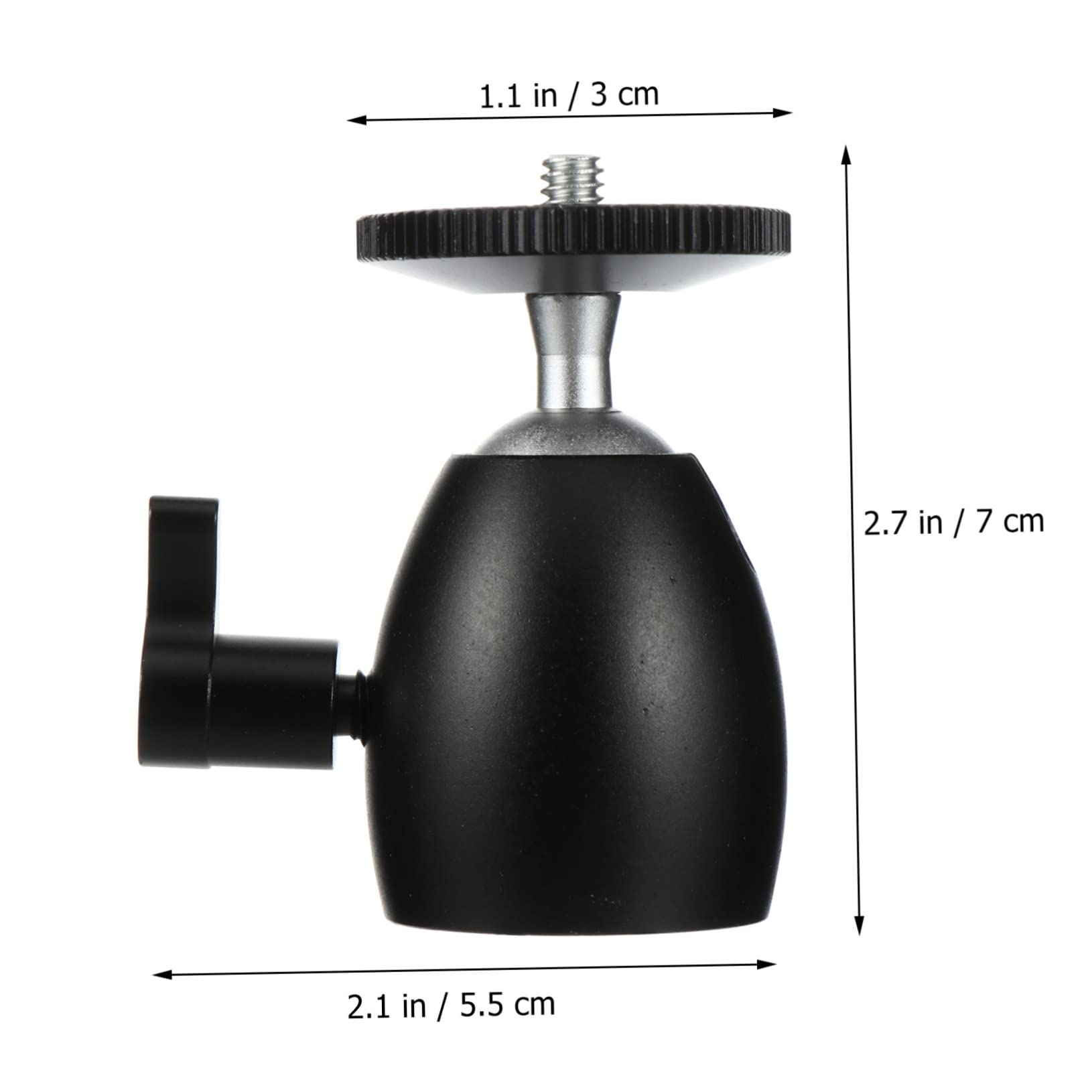 HOMSFOU Adjustable Camera Tripod Head Adapter 360 Swivel 90 Tilt for Lighting Stands Selfie Sticks