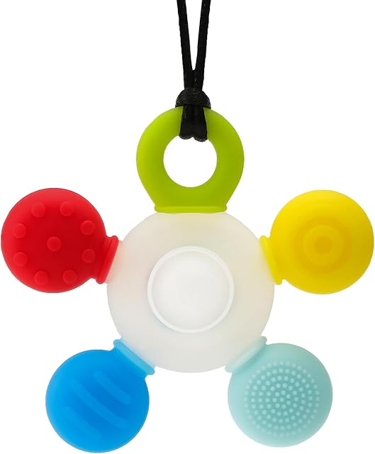 Chewy Necklace for Sensory Kids, Seeway Silicone Sensory chew Necklace Oral Motor Aids for Boys Girls, Autism Chew Toys for Kids Teens Adults with Anxiety ADHD SPD or Other Sensory Needs