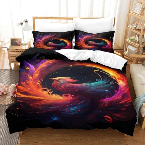 Parure de lit microfibre oiseaux 3D King de qualité supérieure - 3
