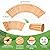 Wooden Garden Pathway (8' Curved Walkway) Roll Out Wooden Pathway Garden Walkways Cedar Walkway Weather-Resistant UV Protected Roll Up Wood Road Floor for Outdoor Garden,Boardwalks,Wedding Party