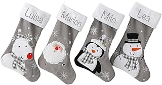 Personalisierter Nikolausstiefel mit Name, Weihnachtsstrumpf, Nikolausstrumpf, Weihnachtsdeko Kamin, Weihnachtssocke,Weihnachtsgeschenk Kind