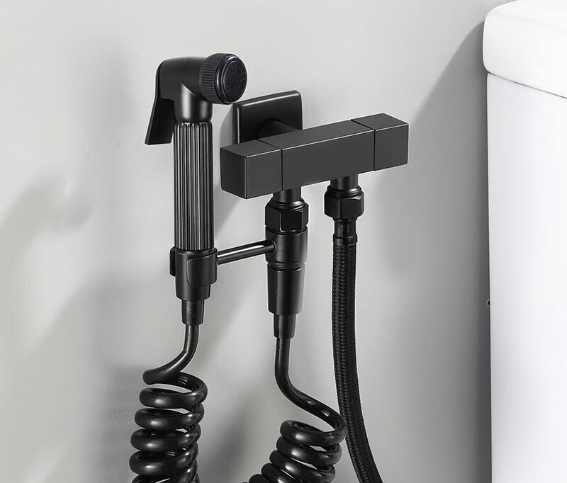Bidet noir mat en laiton massif pour toilette chic