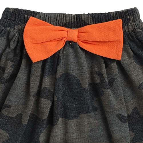 Image of Hopscotch Baby Girls Polyester Camouflage Print Skirt in Green Color