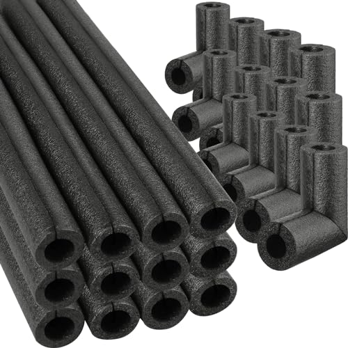8 Pack Elbow Pipe Insulation Foam Tube Outdoor Wrap Black Pipe Covers Elbow Insulation Tubing Water...