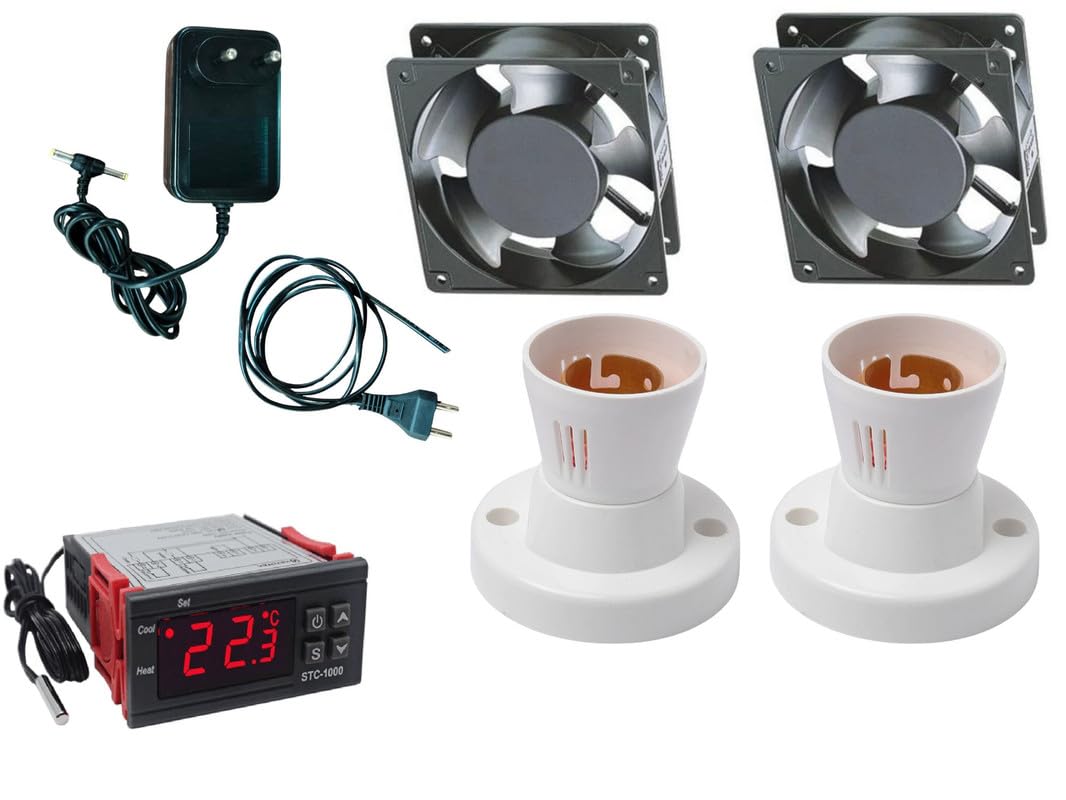 HUMBE&CO-egg incubator making kit STC-1000 2 dc12v FANs 1 Adapter 2 holder 1, 2 pin-image-6