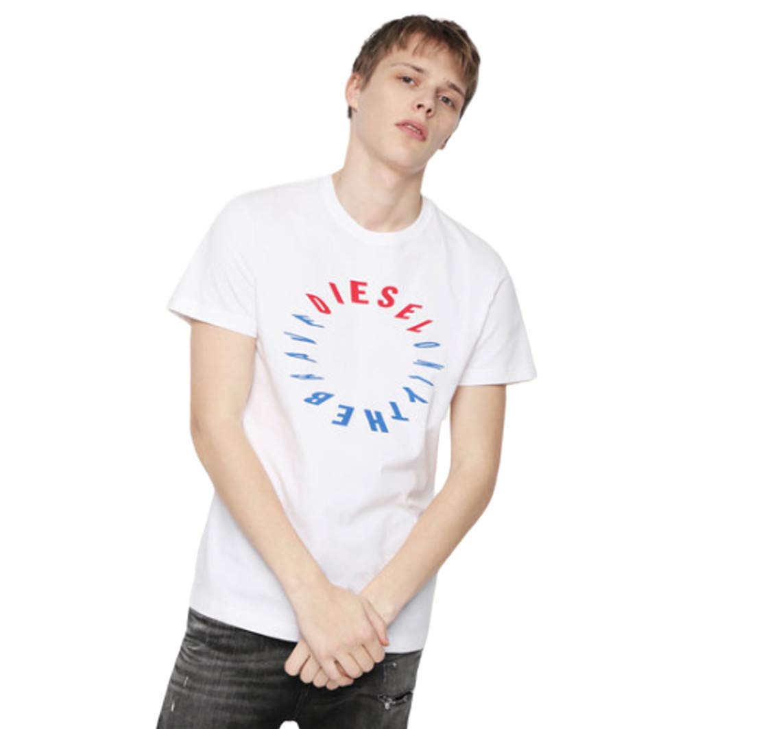 Amazon | DIESEL ディーゼル メンズ Tシャツ ホワイト サークル