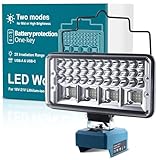 Tumnatt LED 投光器 対応 マキータ 18Vパッテリ用 ワ-クライト90W 8000LM 充電式 作業灯 IP65防水防塵 防漏電&低電圧保護スイッチ USB/Type-C充電ポ-ト搭載 ポ一タプルワ-クライト 建設現場 緊急照明 屋外作業 キャンプ ハイキング 夜釣り 停電などに対応 (電池なし)