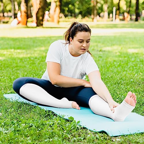 Image of CTHH Toeless Compression Socks for Women & Men Open Toe Knee High Stocking | 3 Pack 20-30 mmHg Graduated Compression Socks Best Support for Circulation Flying Running Daily Wear Cooling