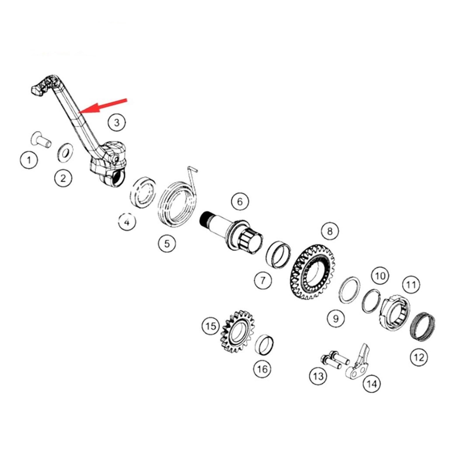 Leva Di Avviamento Per Moto Per XN85 XN105, Albero, A Pedale, Motore A 2 Tempi 85cc 105cc, Da Cross