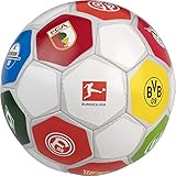 dfb ball 2018 mit unterschriften Weicher Ballkontakt Derbystar Bundesliga Clublogo Pro Fußball weiß/bunt, 5