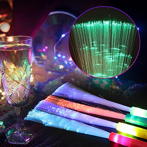 Joycabin 12 Pack LED Glow Sticks, LED Light Up Sticks Glow, Fibre Optic Wand with 3 Modes Flashing, Glow Sticks Party Favors, Fibre Optic Light Stick for Wedding, Raves, Party, New Years Eve, Easter - Image 4