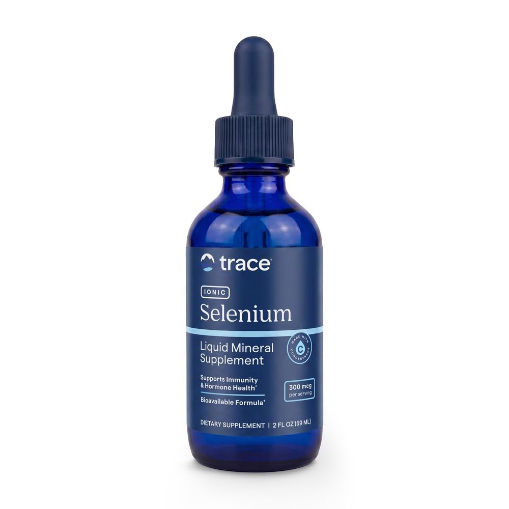 Trace Minerals Liquid Ionic Selenium - Συμπλήρωμα σεληνίου υψηλής απορρόφησης για καθημερινή ανοσοποιητική υποστήριξη - Ορμόνη & Αντιοξειδωτική υποστήριξη - Χωρίς γλουτένη - Vegan - Non-GMO - 2 fl oz (48 Servings, 1 Pack)