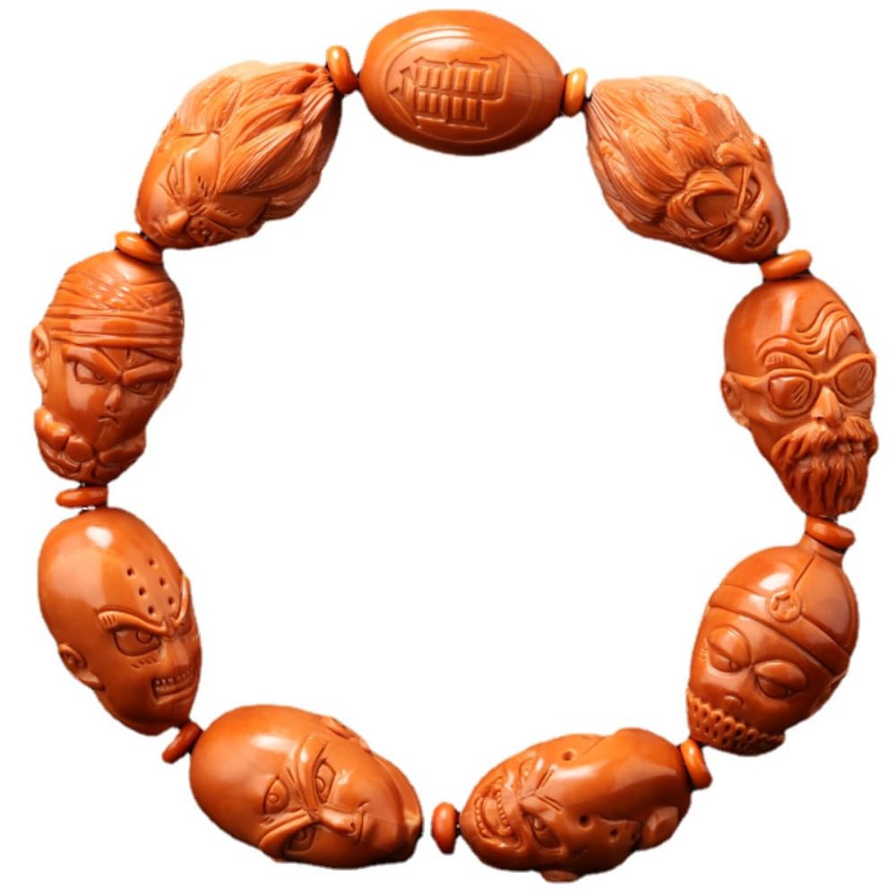 Bracciale con nucleo in oliva, 28 mm, intagliato a mano, bracciale in oliva, creatività, legno, senza pietre preziose