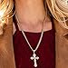 LIFETIME JEWELRY Crucifix Cross Necklaces for Women & Men 24k Real Gold Plated (Fleur-de-lis Crucifix)