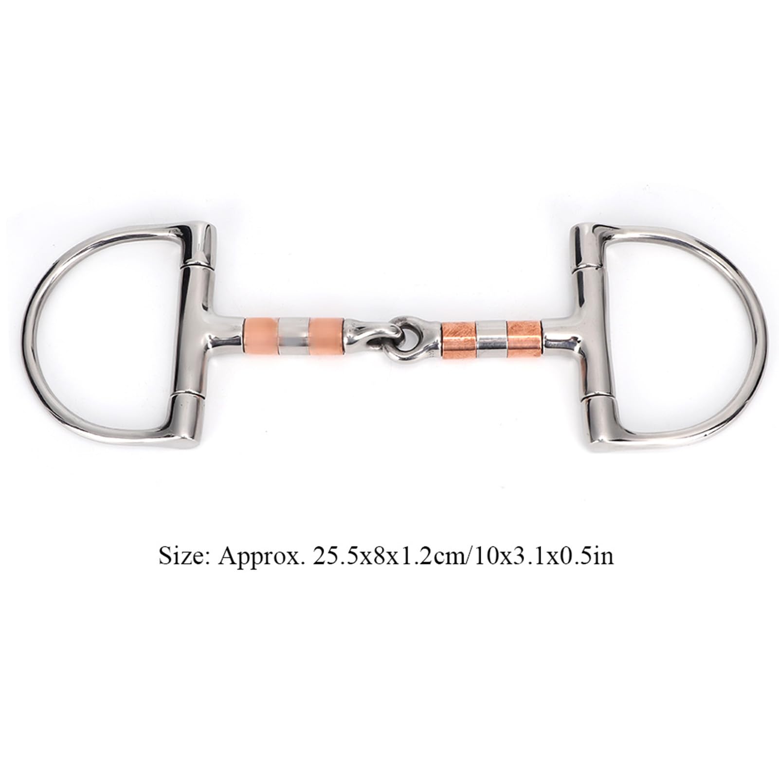 Stainless Steel Dee Bit Snaffle Horse Tool Accessories Mouth with Copper SS Rollers