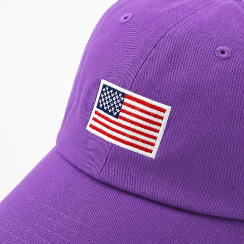 Image of USA Flag & Embroidery Premium 100% Cotton Low Profile Adjustable Baseball Dad Cap
