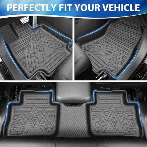 FIILINES Floor Mats for Hyundai Kona 2024-2026 (Only Gas), All Weather TPE Floor Liners and Trunk Mat for Hyundai Kona Accessories Black by FIILINES - Image 3