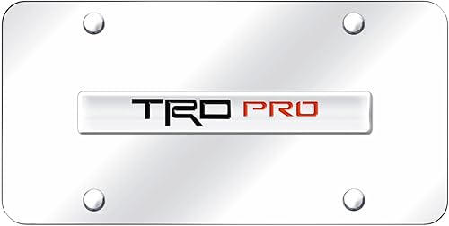 Miniatura 4 de Au-TOMOTIVE GOLD Placa de matrícula con logotipo dual para Toyota TRD Pro (negro)