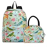 ★ Juego de bolsas ligeras y duraderas: la mochila y la bolsa de almuerzo están hechas de tela de poliéster de gran calidad, ligera de llevar. Los bordes de costura reforzados mantienen las bolsas fuertes y duraderas.