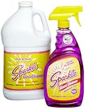 A J Funk & Co 20515 Sparkle Glass Cleaner, Original Purple Formula, 33.8-Ounce Spray Bottle and 1-Gallon Refill Bottle Combo Pack (Case of 4 Combo Packs)