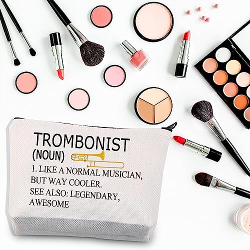 BDPWSS Trombone Player Gift Trombonist Makeup Bag Trombone Musician Gift Music Instrument Gift Orchestra Music Lover Gift (Trombonist noun)