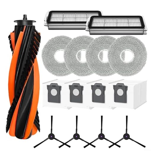 Juego completo de accesorios de repuesto para robot aspirador Cecotec para Conga X70 con cepillo principal, cepillos laterales, filtros, paños de fregona y bolsas de polvo que soportan una limpieza