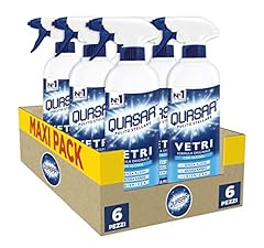 Quasar - Vetri - Formula Originale, con Alcool, Senza Aloni, Asciuga Rapido e Igienizza - 6 Flaconi da 750 ml
