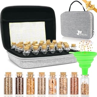 SMUJU boîte à graines 40 fentes en verre et tissu Oxford