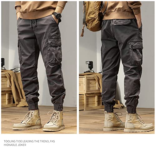 Cargo Pants for Men with Pockets Slim Fit Work Boys Jogger Pants Trousers3