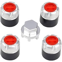4PCS TGCWENG M4 CNC Aluminum Alloy RC Wheel Hex Nuts with Tools Suitable for TRX4 Axila SCX10 Redcat HSP Etc 1/10 RC Crawler Car Red