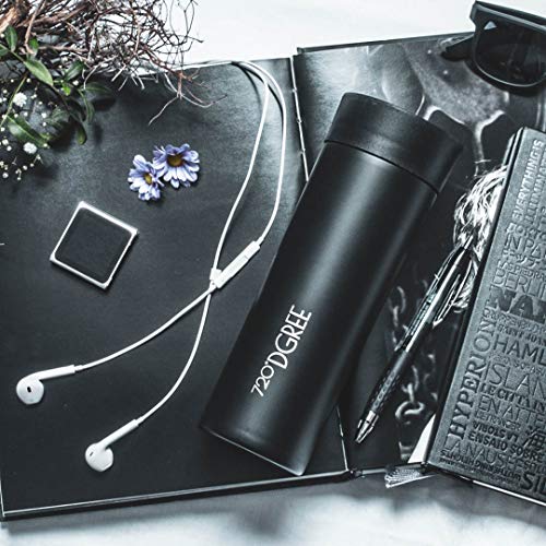 720°DGREE Termo Café para Llevar “PleasureToGo“ – 450ml - Taza térmica para Café y Té caliente - Acero Inoxidable, Doble Pared, Aislado al Vacío, Prueba de Fugas - Mug térmico, termos - Sin BPA Free