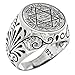 Seal of Solomon Talisman Special Design Islamic 925 Sterling Silver Turkish Handmade Solid Ring