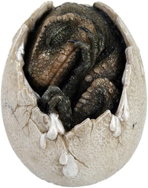 Pacific Giftware Jurassic Era Predator Tyrannosaurus Rex in Egg Dinosaur Figurine Hatchling Collectible Sculpture