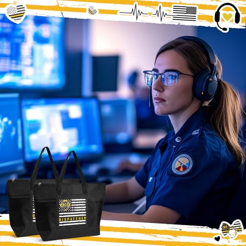 6 Bolsas Tote para Despachador 911 con Bolsillo de Malla miniatura 3