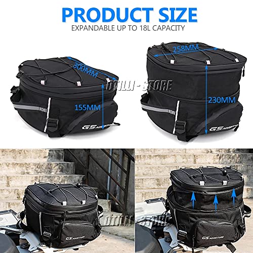 Halifu Bolsas universais de cauda de motocicleta Bagageiro Top Cases Tailbag para BMW R1200GS R1250G
