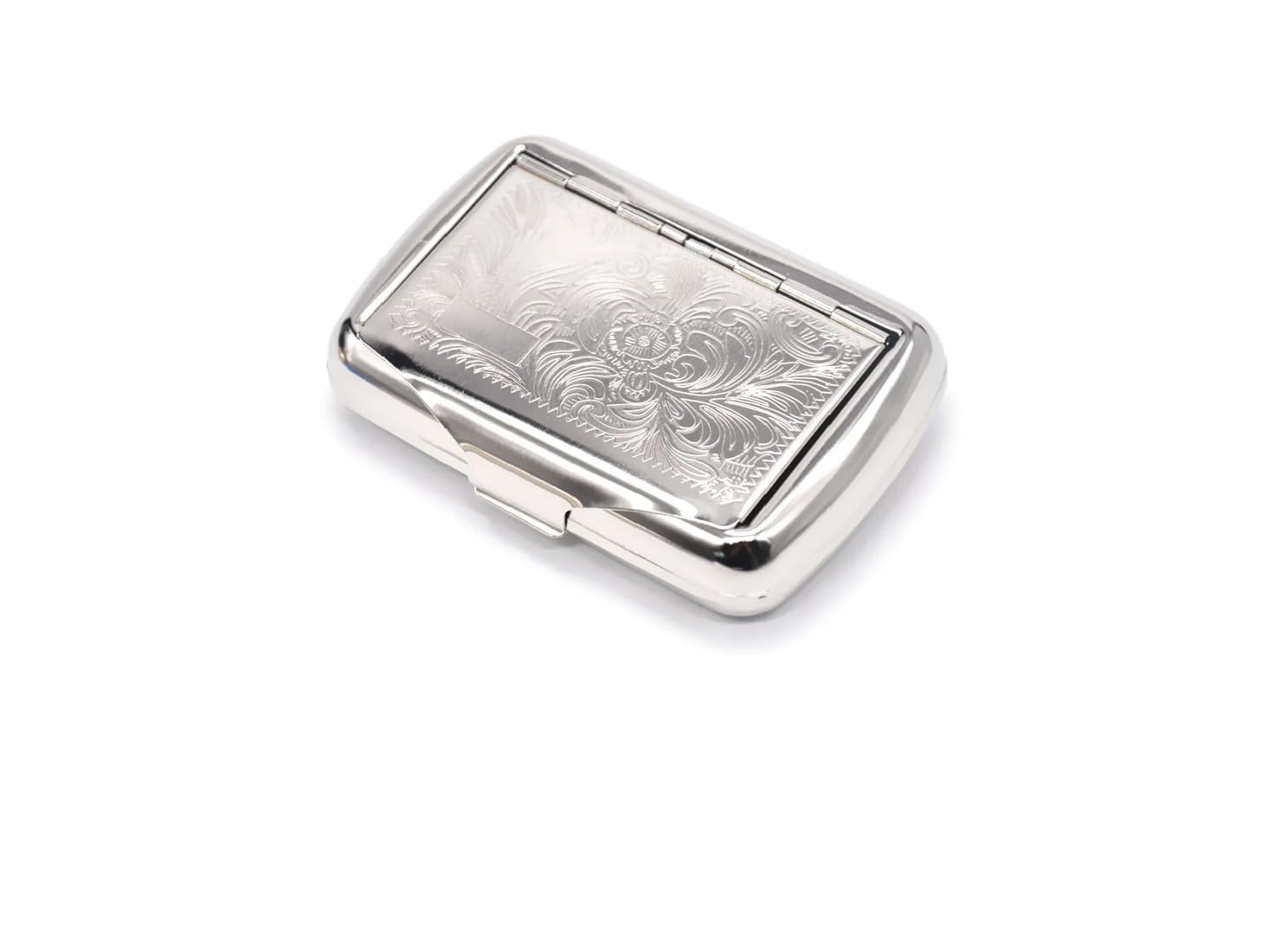Tobacco Tin with Paper Holder Metal Chrome Finish 9.5 x 6.6 x 2.2 cm :  Amazon.co.uk: Fashion