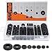 RAM-PRO 180 Piece Rubber Grommet Eyelet Ring Gasket Assortment, Set of 8 Different Sizes, with See-Through Divided Organizer Case - Ideal for Automotive, Plumbing, and PC Hardware/Piano Repair etc.