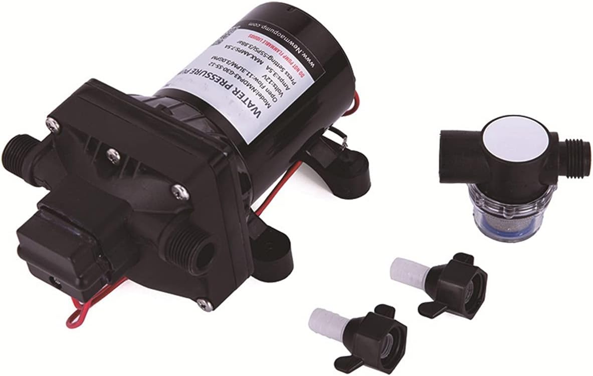 ZTBH Stainless Steel Booster Pump Lawn Jet Pumps 12v/24v Rv Pump Dc Diaphragm Water Pump, Yacht Pump Marine Car Battery Self-Priming Pump for Home Garden Water Transport Irrigation