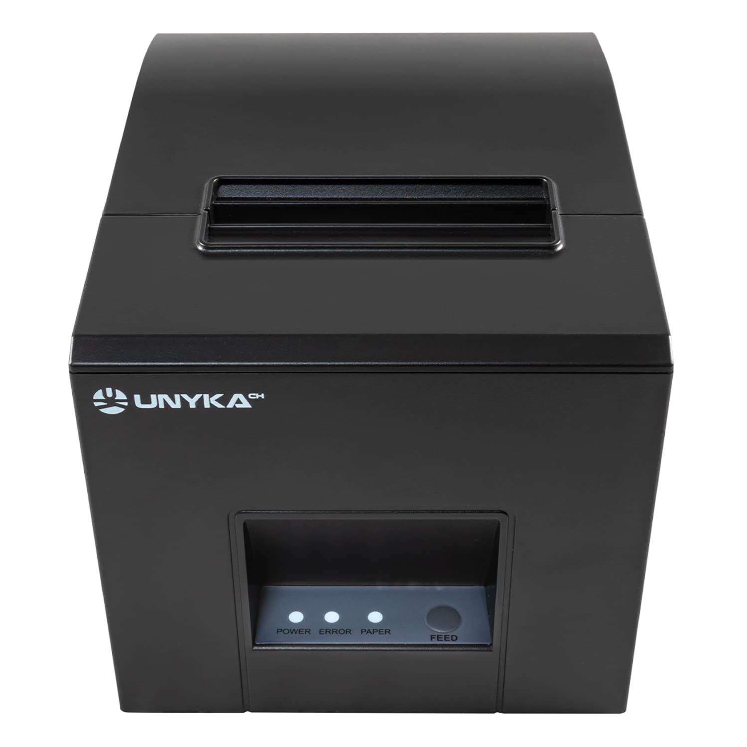 UNYKAch Aykach Thermal Drukarka banknotów UK56007 POS3, kompaktowa, papierowa 80 mm, połączenia szeregowe, USB, RJ12, RJ11 i LAN, kompatybilna ze wszystkimi systemami