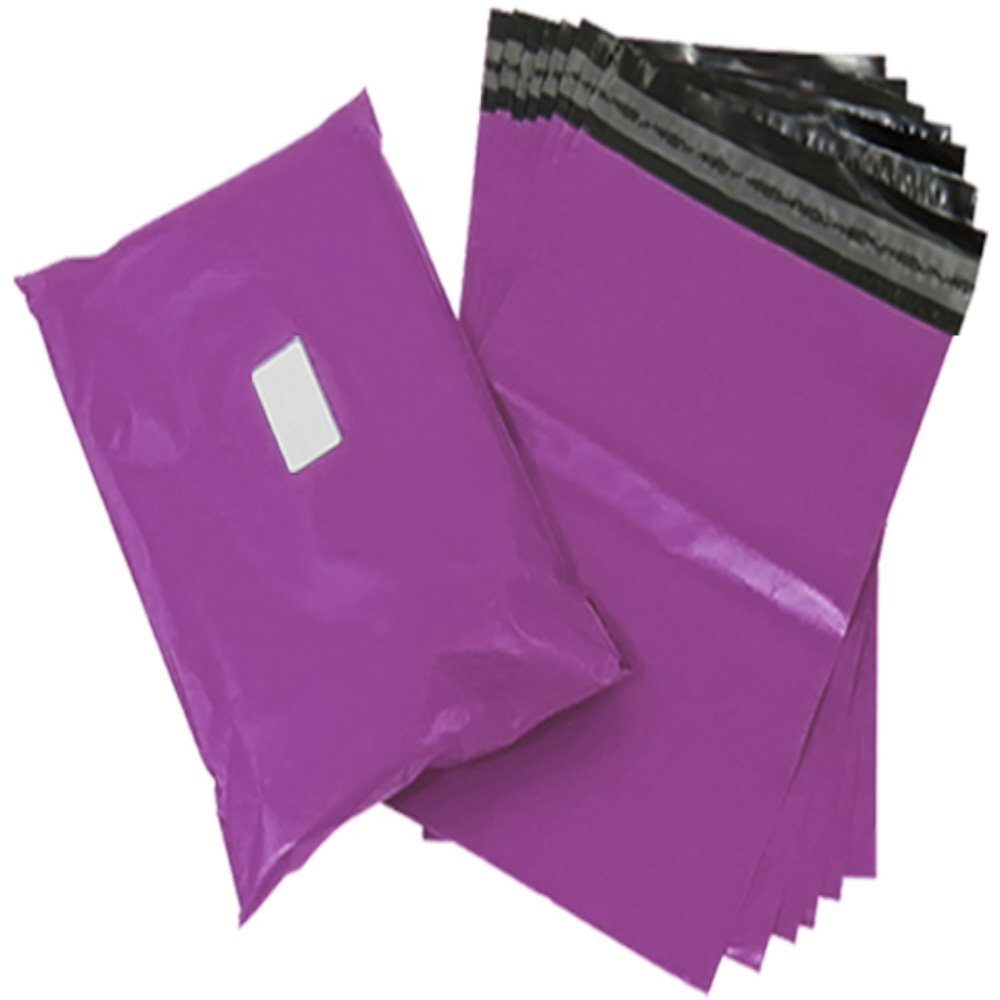 Ukps Black,Purple 50 Strong Purple Colour Plastic Self Seal Packaging Mailing Bags - Large Size 13 X 19" 330 X 485Mm 60Mu Peel Seal Polythene Opaque Postal Packing Postage Mail Sacks Envelopes Mailers