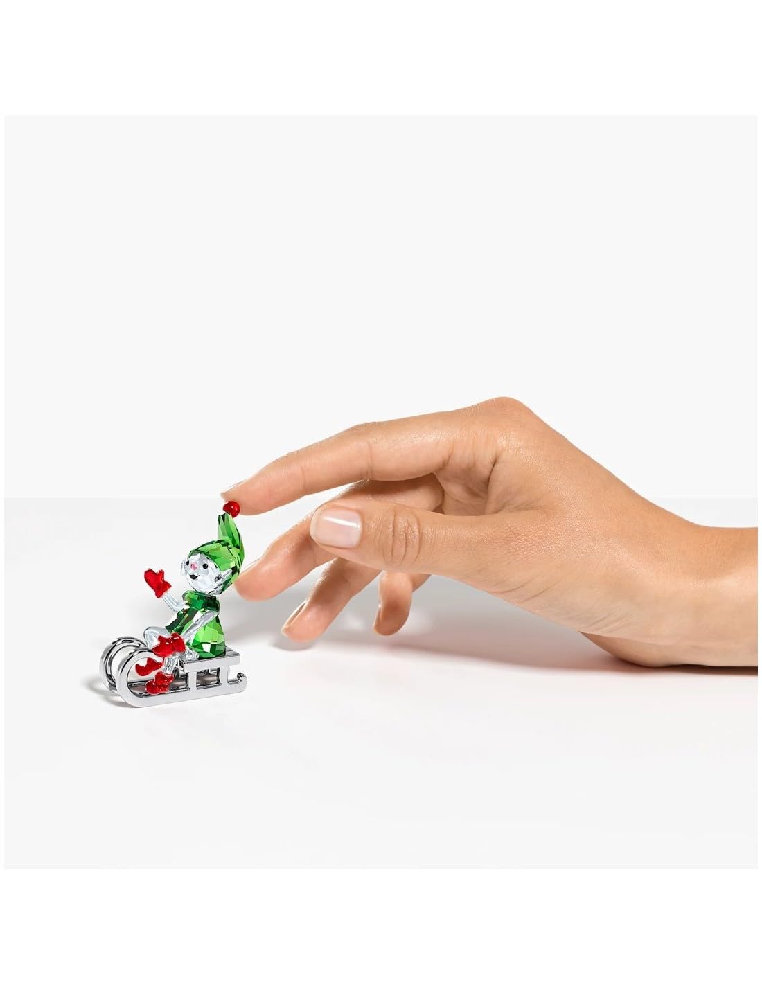Swarovski Elfe de Père Noël sur traîneau Décoration de Noël