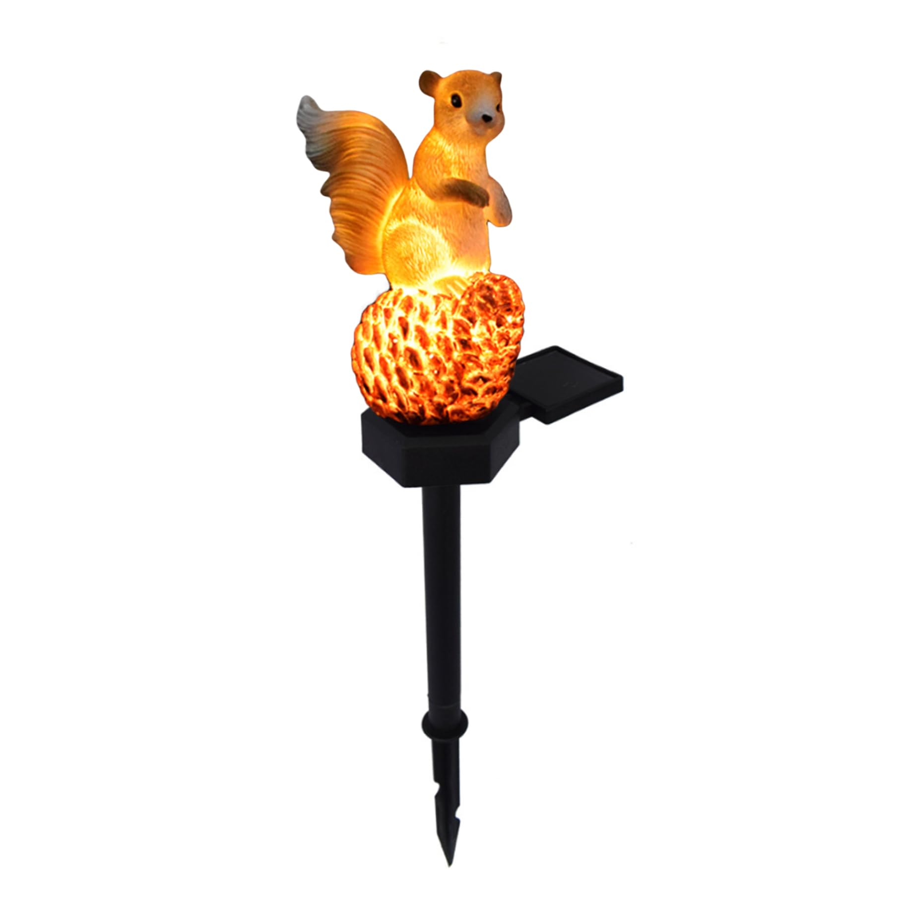 Mouyiex Garden Solar Lights Waterproof Solar Powered Squirrel Garden Stake Lights Outdoor Pathway Decor