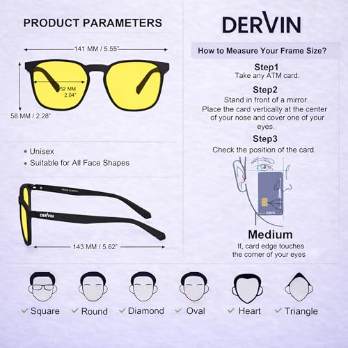 Image of Dervin UV Protected Yellow Lens Driving Polarized Sunglasses for Men & Women