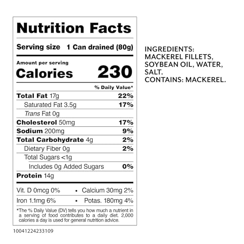 Roland Foods Mackerel Fillets in Soybean Oil, Skinless and Boneless, Specialty Imported Food, 4-Ounce Tin - Image 2