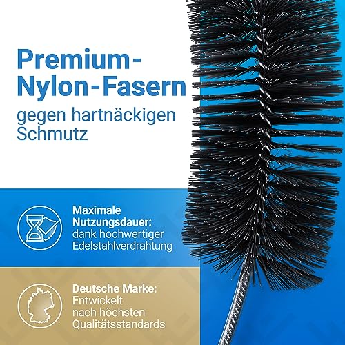 LOBENSWERK Heizkörperbürste 2.0 [120cm - Schwarz] aus tierfreien Nylonborsten - Heizungsbürste… – Ansicht 5