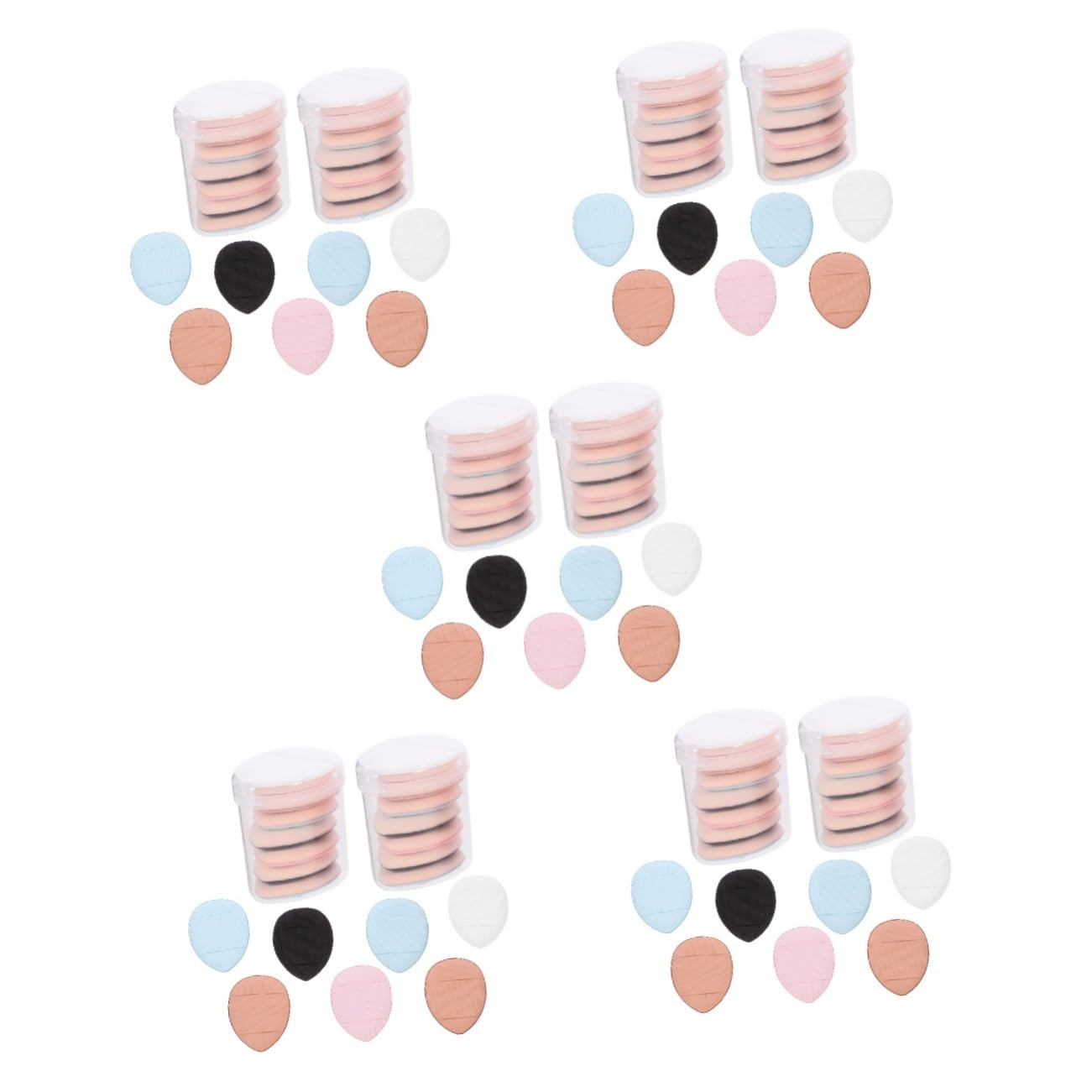 Healeved 5 Set Di Fondotinta in Spugna Mini Trucco Piccolo Per Il Viso Trucco Sotto Gli Occhi A Triangolo * 5