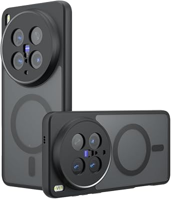 Compatible with Vivo X200 Ultra Case Cover,Compatible with MagSafe,Compatible with Vivo X200 Ultra 5G V2454A V2454DA Built-in Magnetic Anti-Shock Cell Phone Case Black