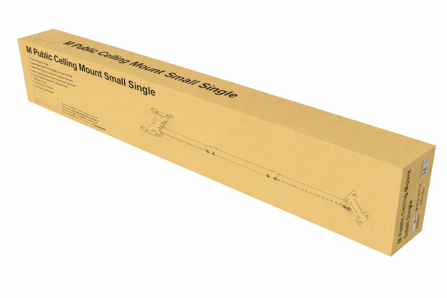 Multibrackets Ceilingmount Small Blanco 1500 | Soporte TV de Techo para Pantallas 10-43" | Altura Regulable 55-150 cm | VESA 200x200 | Giro ±30° Inclinación -5°/+15° | Platina 0-90°