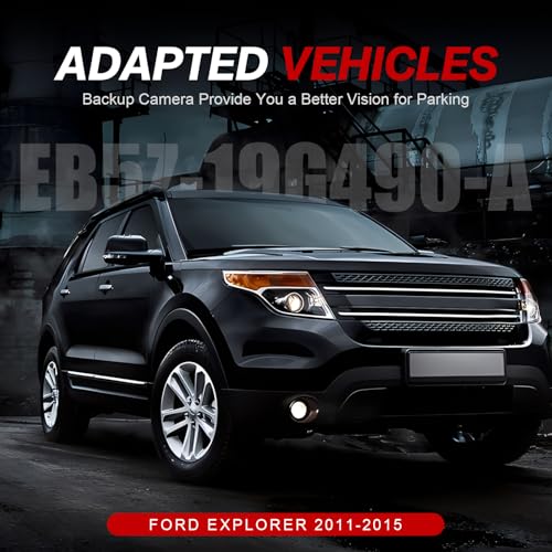 Image of Backup Camera Replacement BB5Z-19G490-A Compatible with Ford Explorer 2011 2012 2013 2014 2015 Replaces Number EB5Z-19G490-A