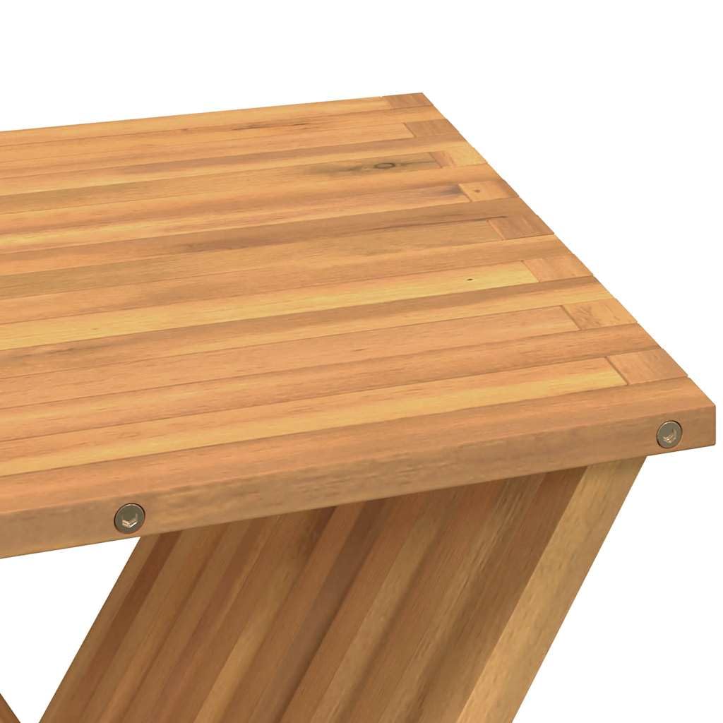 vidaXL Taburete Plegable Madera Maciza de Teca 40x32,5x70 cm